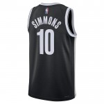 Maillot NBA Brooklyn Nets Ben Simmons 10 Nike 2022-23 Icon Edition Noir Swingman - Homme